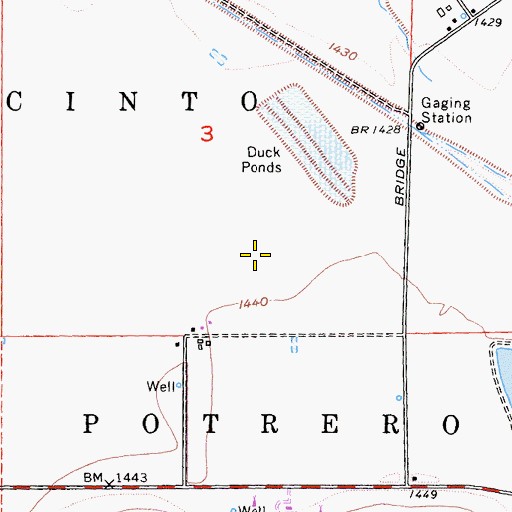 Topographic Map of San Jacinto Nuevo Y Potrero, CA