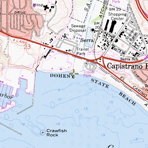 Topographic Map of San Juan Creek, CA