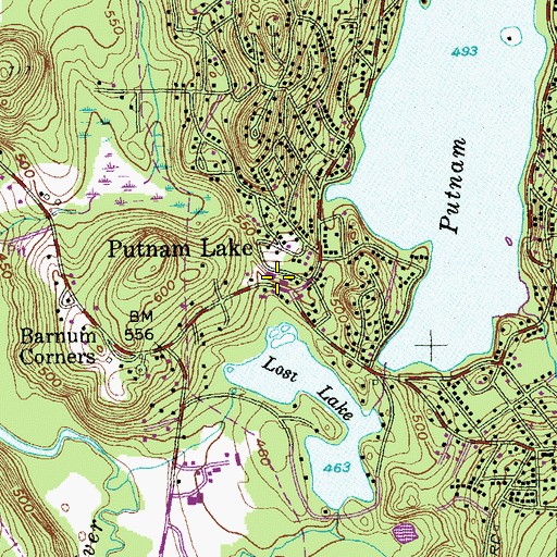 Topographic Map of Putnam Lake Volunteer Fire Department 2, NY