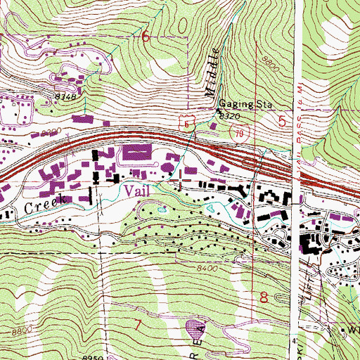 Topographic Map of Eagle County Ambulance District Vail Station, CO