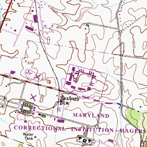 Topographic Map of Maryland Correctional Training Center, MD