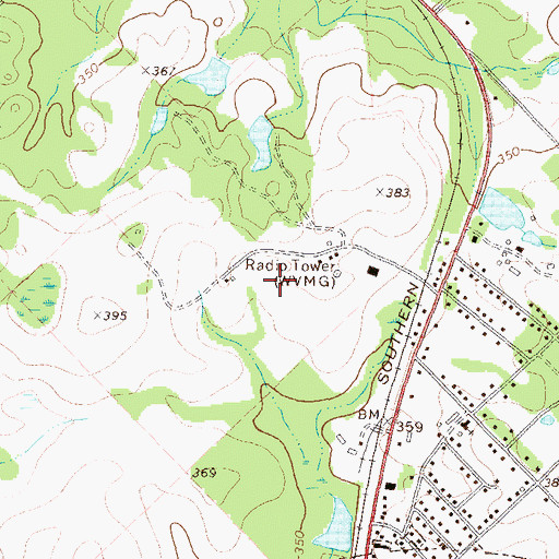 Topographic Map of Bleckley Probation Detention Center, GA