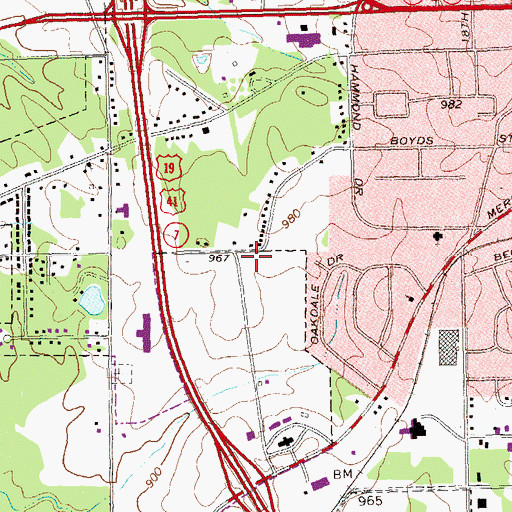 Topographic Map of Griffin Diversion Center, GA