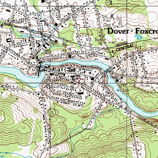 Topographic Map of Piscataquis County Sheriff's Office, ME