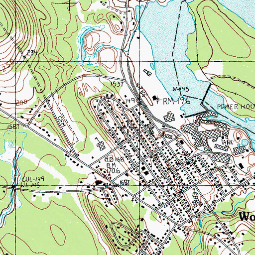 Topographic Map of Baileyville Police Department, ME
