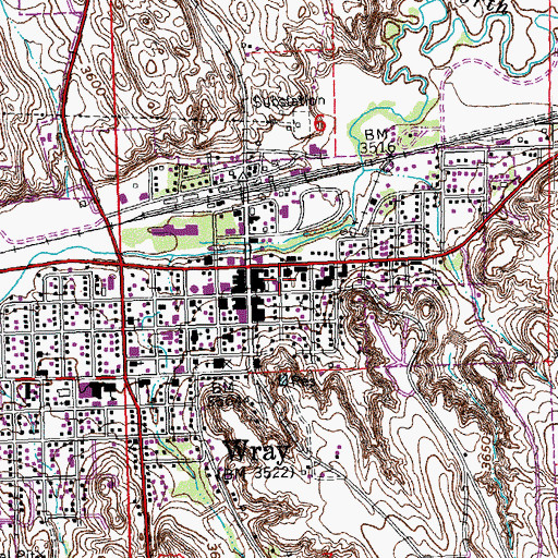 Topographic Map of Yuma County Sheriff's Office, CO