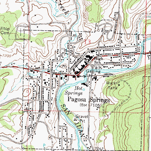 Topographic Map of Archuleta County Sheriff's Office, CO