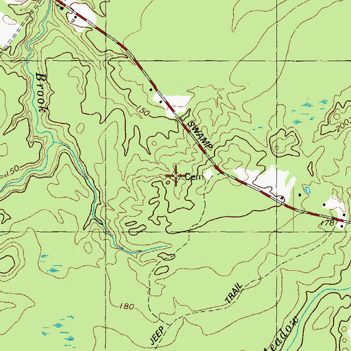 Topographic Map of Parker - Merrill Cemetery, ME
