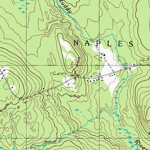 Topographic Map of Choate Cemetery, ME