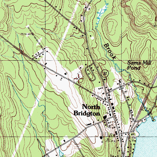 Topographic Map of North Bridgton Cemetery, ME