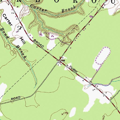 Topographic Map of Richards Cemetery, ME