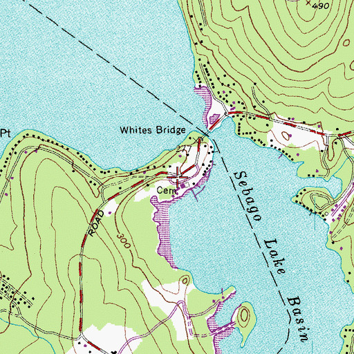 Topographic Map of White Cemetery, ME