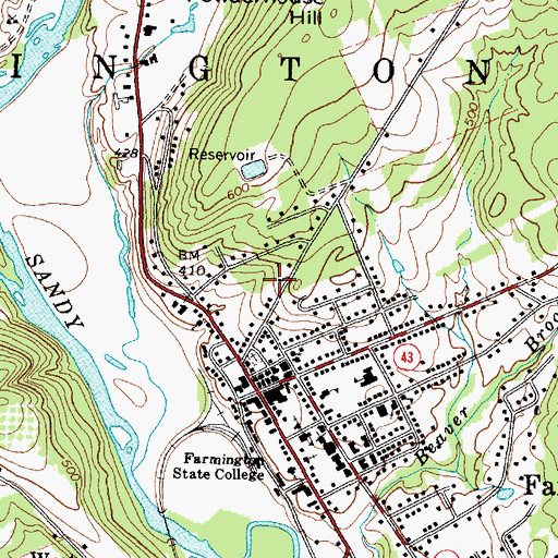 Topographic Map of Belcher Cemetery, ME