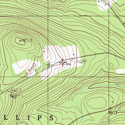 Topographic Map of Pinkham Hill Cemetery, ME
