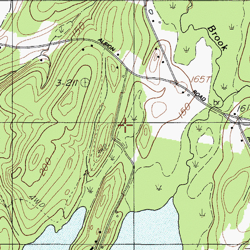 Topographic Map of Barton Hinds Cemetery, ME