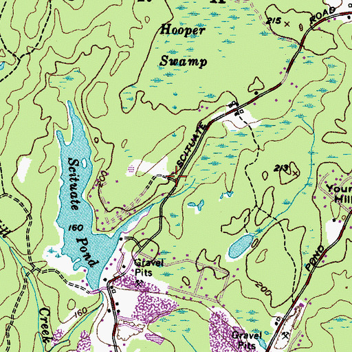 Topographic Map of Grant Lot, ME