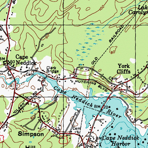 Topographic Map of Lord Lot, ME