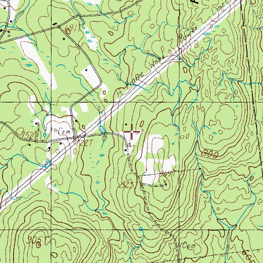 Topographic Map of Morrison Cemetery, ME