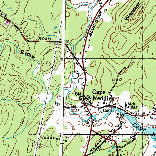 Topographic Map of Freeman Lot, ME