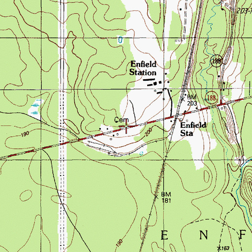 Topographic Map of Hammett Road Cemetery, ME
