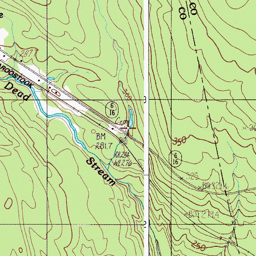 Topographic Map of Boyd Lake Cemetery, ME