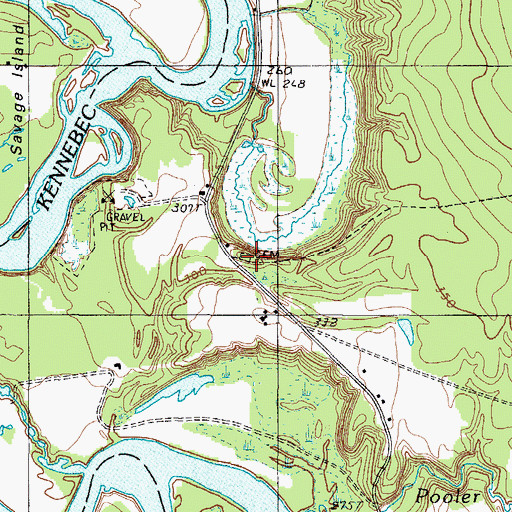 Topographic Map of Jones Cemetery, ME