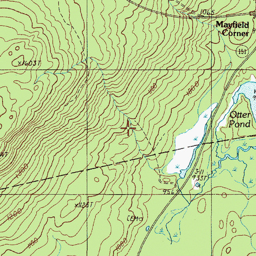 Topographic Map of Kelley Cemetery, ME