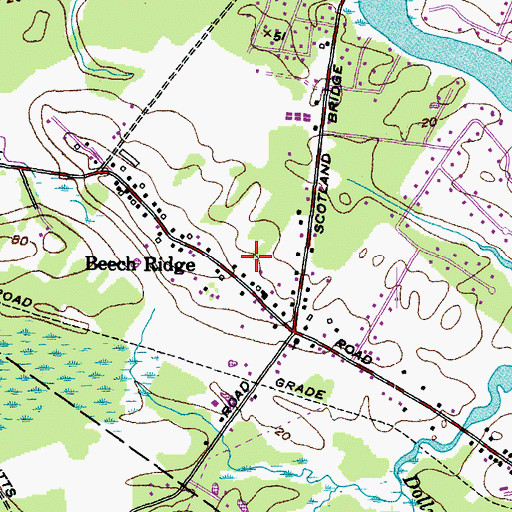 Topographic Map of Blaisdell Lot, ME