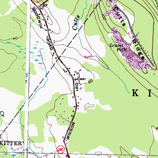 Topographic Map of Cox Hurd Lot, ME