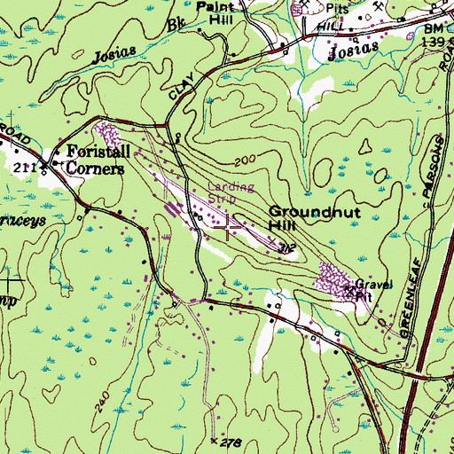 Topographic Map of Swett Lot, ME