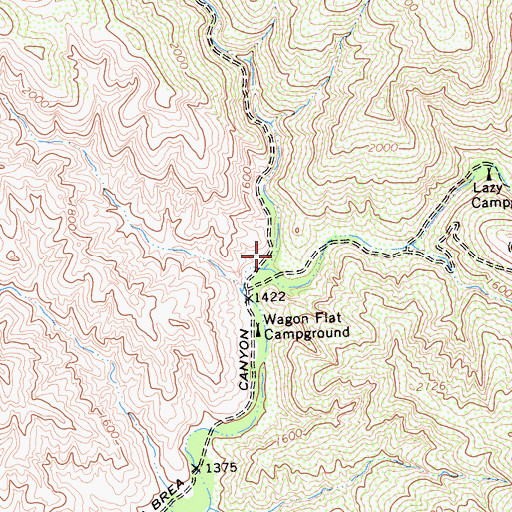 Topographic Map of Smith Canyon, CA