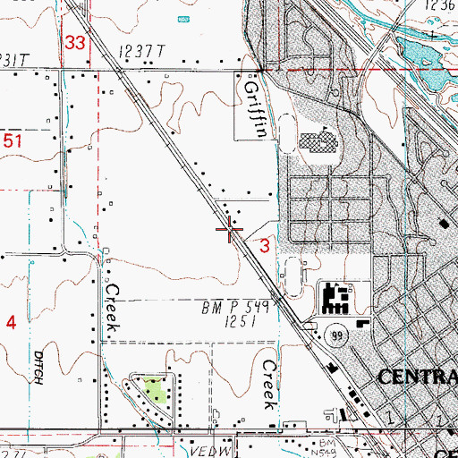 Topographic Map of Oregon State Police Department Southern Region Communications Center, OR