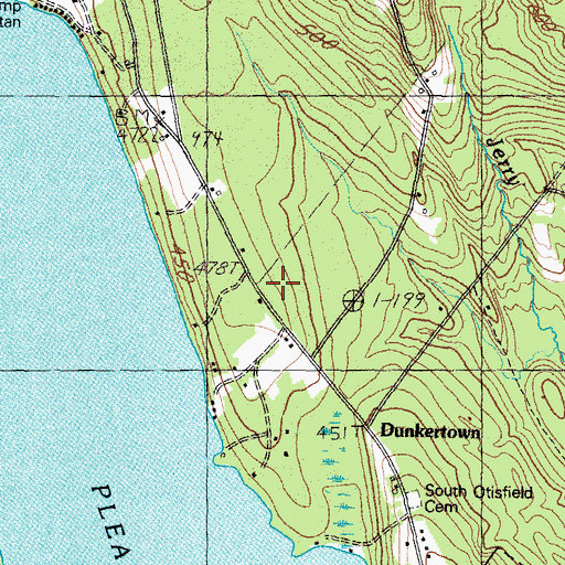 Topographic Map of Otisfield Community School, ME