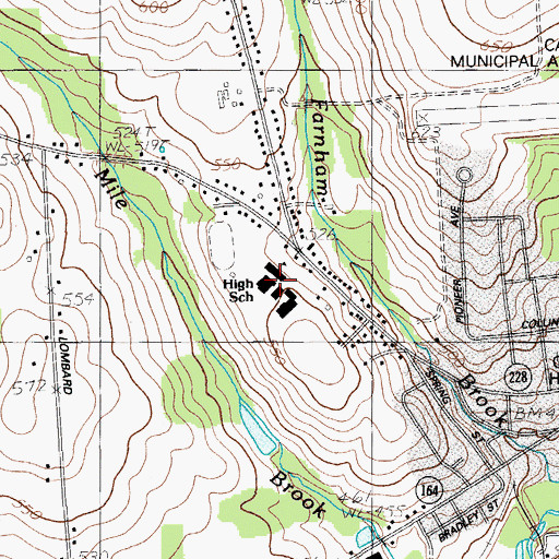 Topographic Map of Caribou Regional Technology Center School, ME