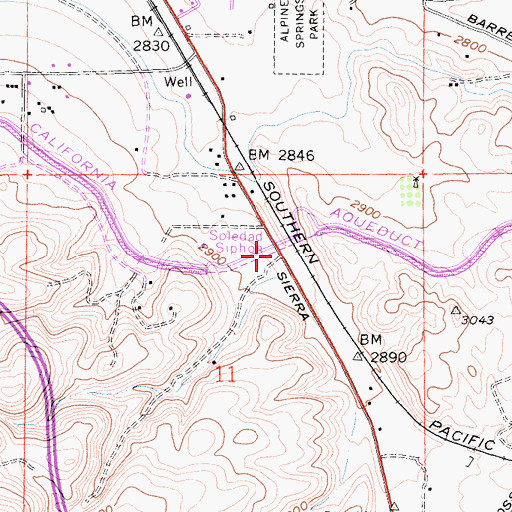 Topographic Map of Soledad Siphon, CA