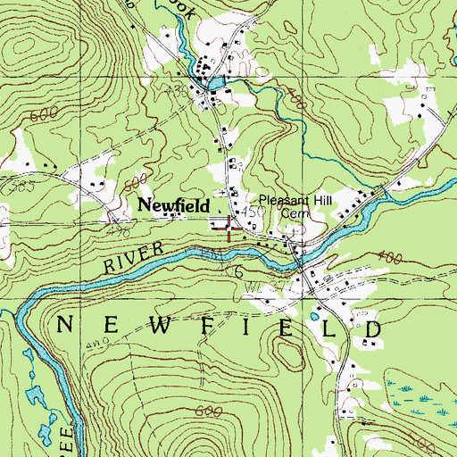 Topographic Map of Newfield Village Library Reading Room, ME