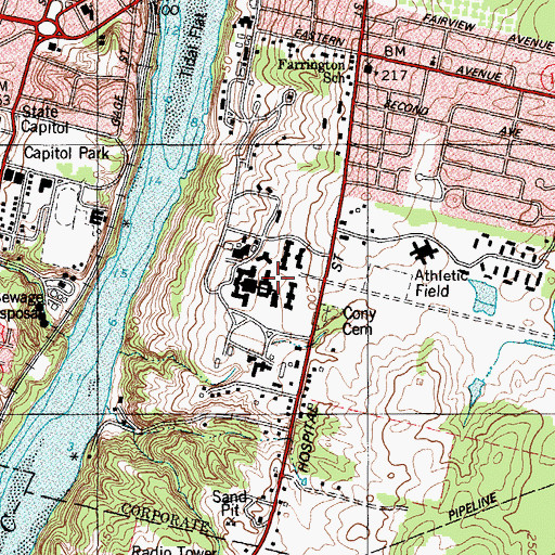 Topographic Map of Tyson Building, ME