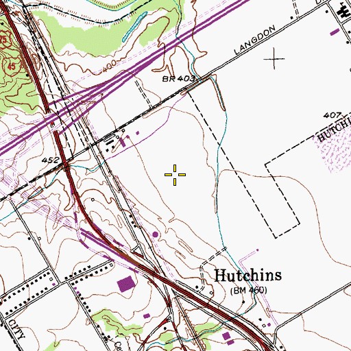 Topographic Map of Texas Department of Criminal Justice Hutchins State Jail, TX