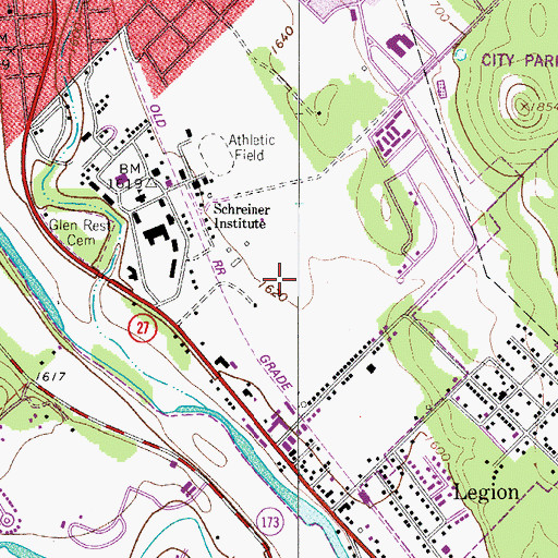 Topographic Map of Kerr County Jail, TX