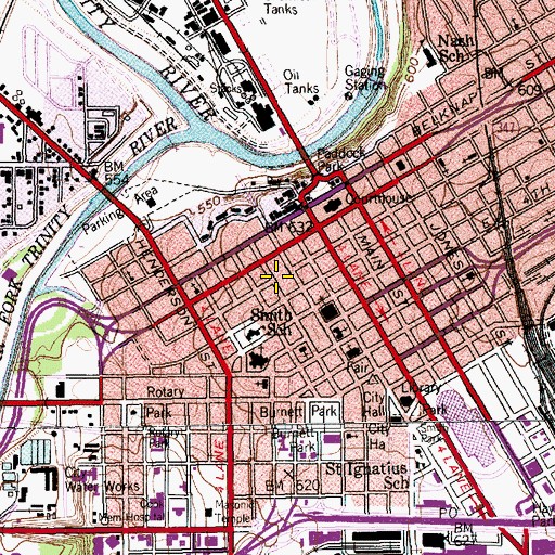 Topographic Map of Tarrant County Sheriff's Department, TX