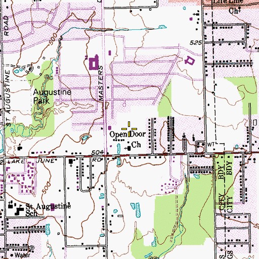 Topographic Map of Dallas Police Department Lake June Neighborhood Assistance Center, TX