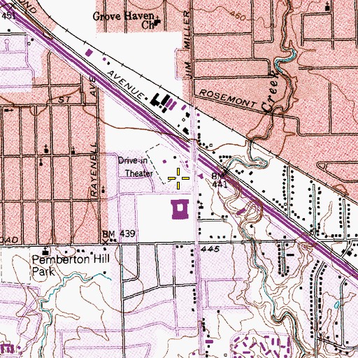 Topographic Map of Dallas Police Department - Southeast Division, TX