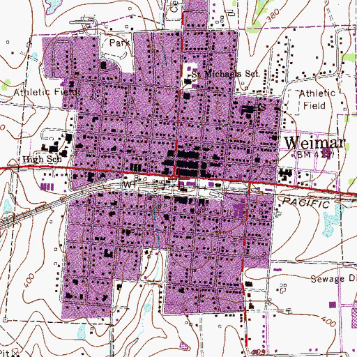 Topographic Map of Colorado County Constable's Office Precinct 2, TX