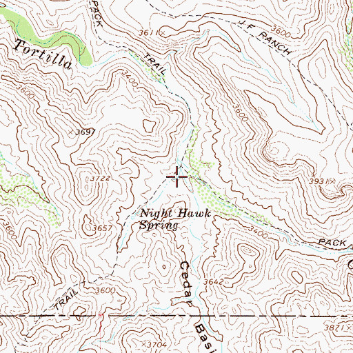 Topographic Map of Cedar Basin Canyon, AZ