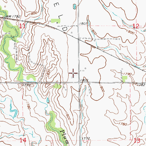 Topographic Map of Saint Peter's Lutheran Cemetery, KS