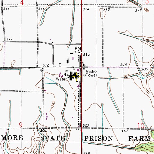 Topographic Map of G K Fountain Correctional Facility, AL