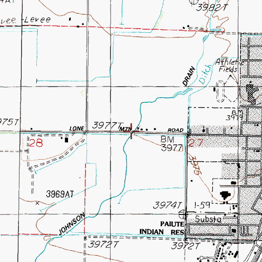 Topographic Map of Nevada Highway Patrol Northern Command East Lovelock Substation, NV