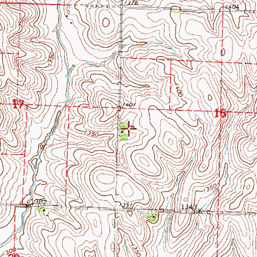 Topographic Map of Rabe Farms, IA