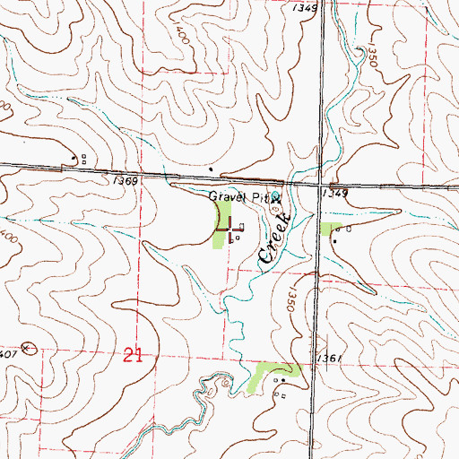 Topographic Map of Sunnyside Farm, IA