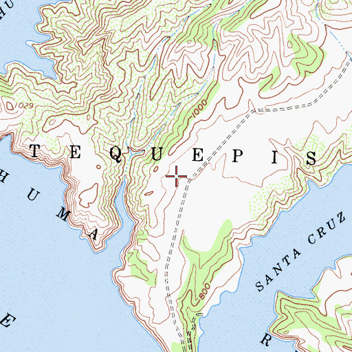 Topographic Map of Tequepis, CA